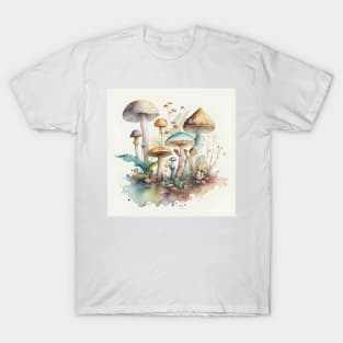 Watercolor mushrooms in the nature2 T-Shirt